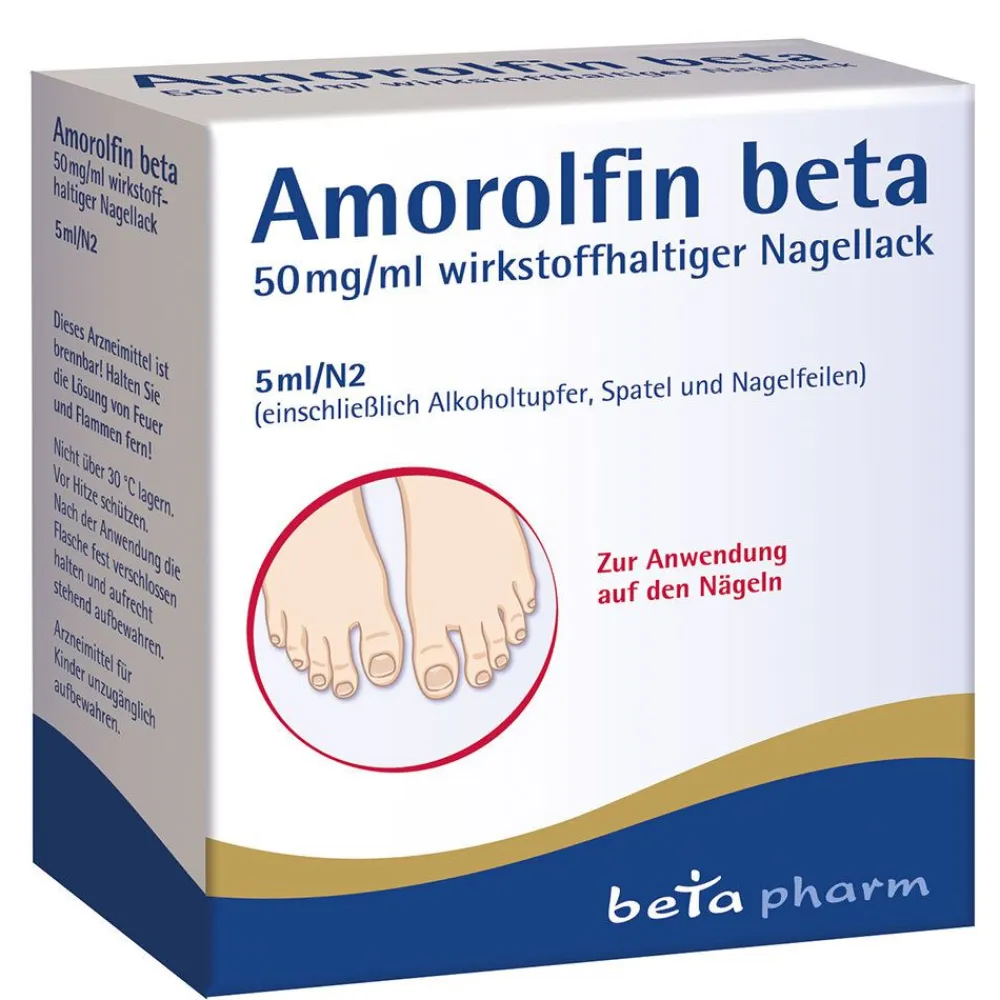 beta 50 mg/ml wirkstoffhaltiger Nagellack>Amorolfin New