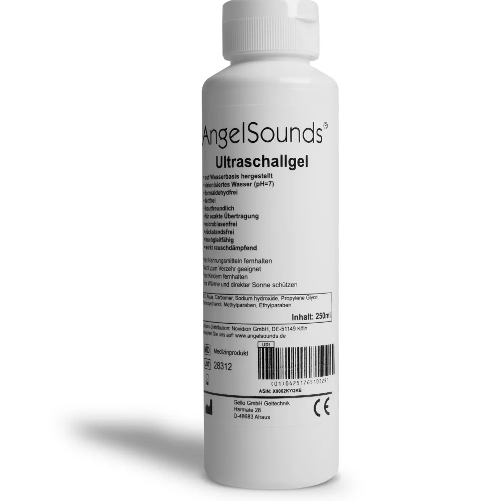 Ultraschallgel 250 ml - Sonographie Gel für Fetal-Doppler und Ultraschallgeräte>AngelSounds Hot