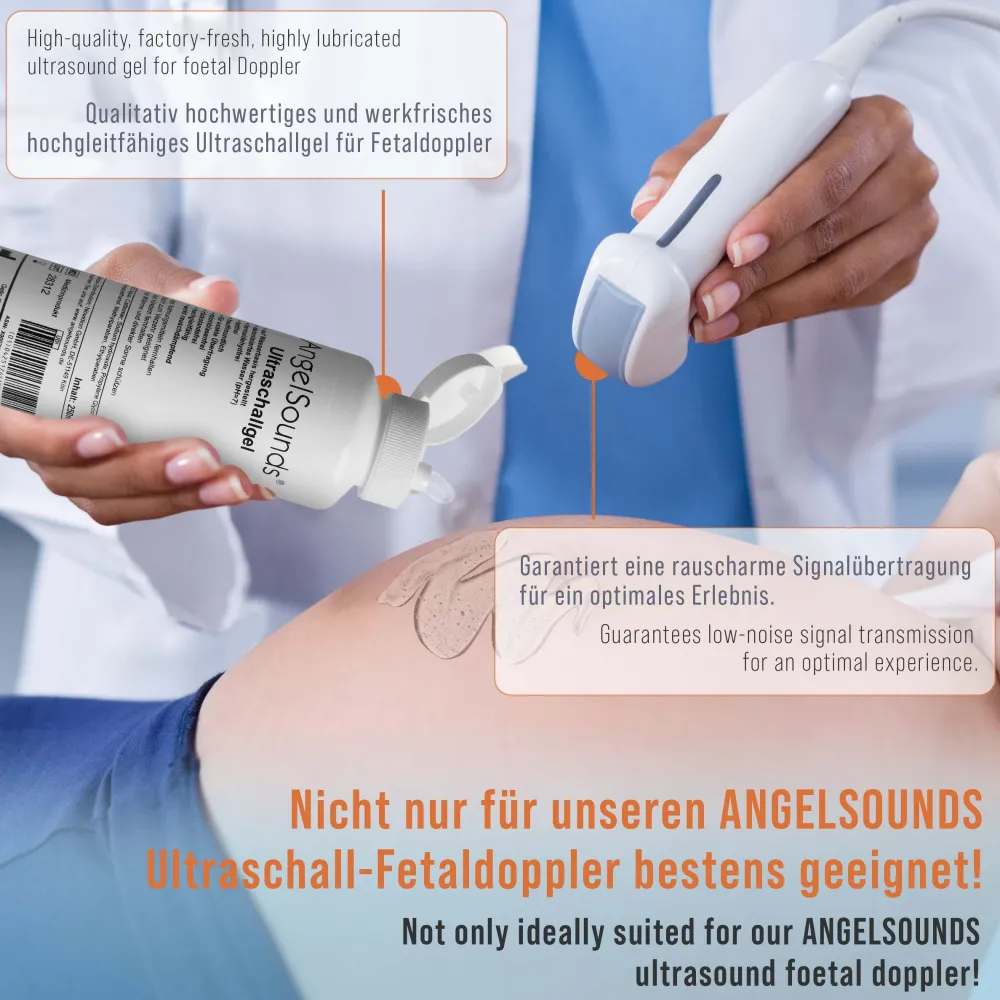 Ultraschallgel 250 ml - Sonographie Gel für Fetal-Doppler und Ultraschallgeräte>AngelSounds Hot