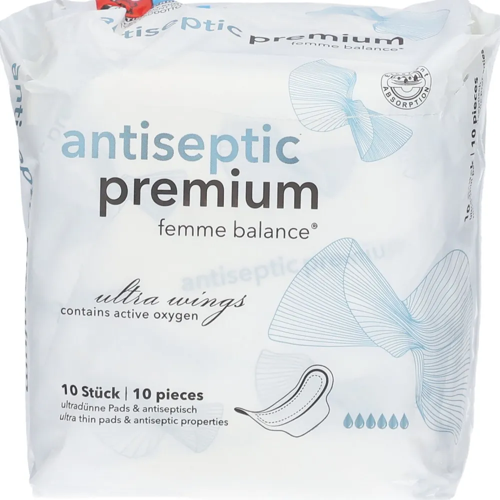 antiseptic premium femme balance® Damenbinden| Online