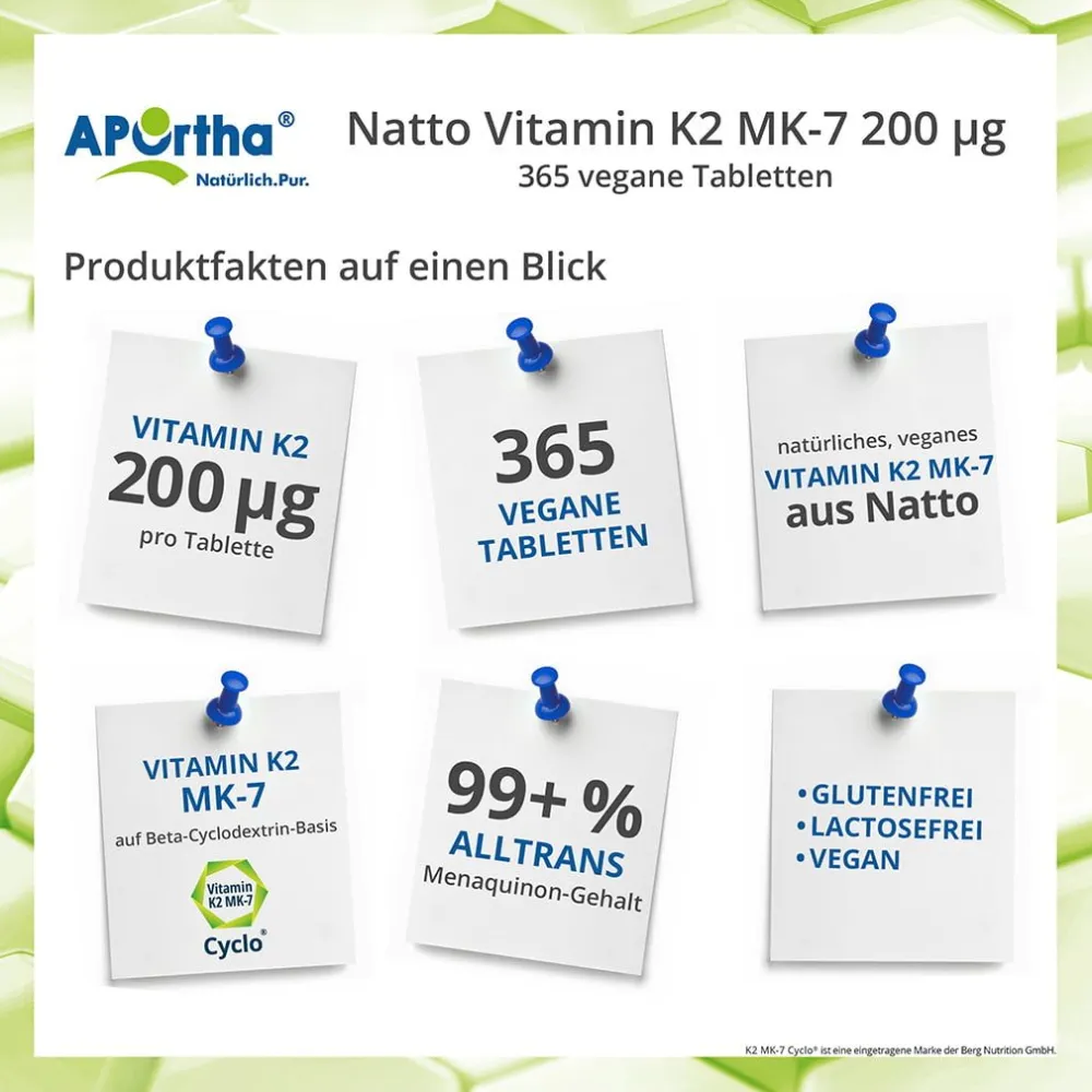 ® Natto Vitamin K2 MK-7 Cyclo® Tabletten - 200 µg|Aportha Discount