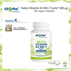 ® Natto Vitamin K2 MK-7 Cyclo® Tabletten - 200 µg|Aportha Discount