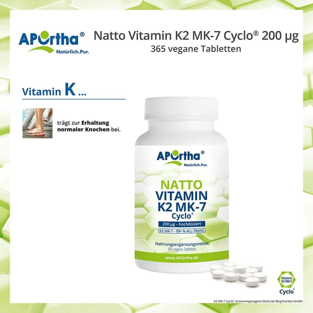 ® Natto Vitamin K2 MK-7 Cyclo® Tabletten - 200 µg|Aportha Discount