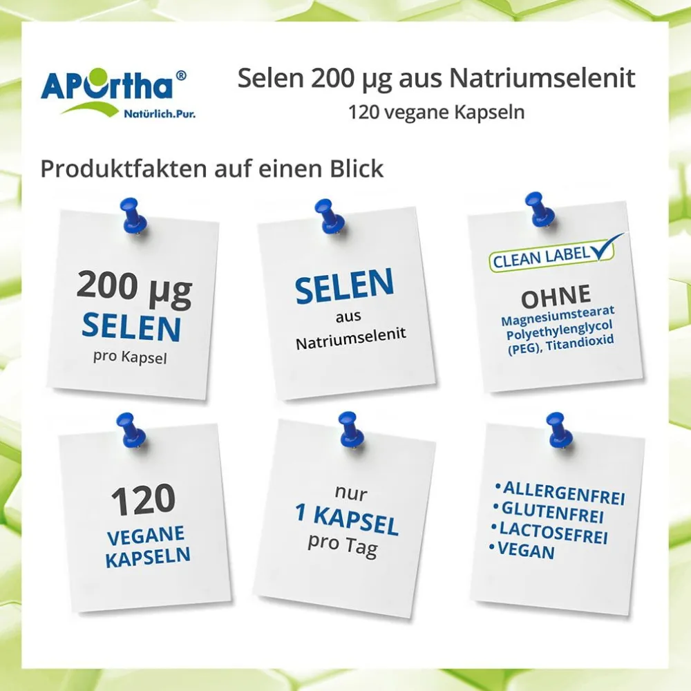 ® Selen-Kapseln aus NATRIUMSELENIT - 200 µg>Aportha Best