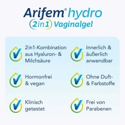 Arifem® hydro 2in1 Vaginalgel – Sanfte, hormonfreie Hilfe bei Scheidentrockenheit| Online