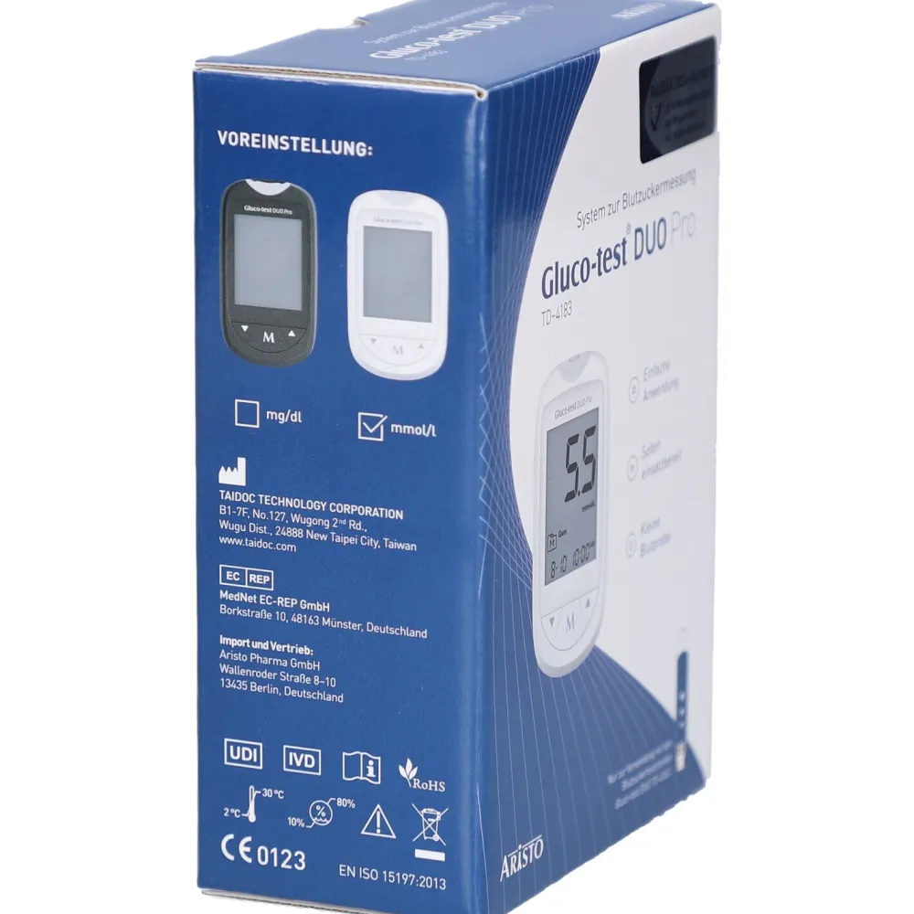 Aristo Gluco-test® DUO Pro TD-4183 System zur Blutzuckermessung| Sale