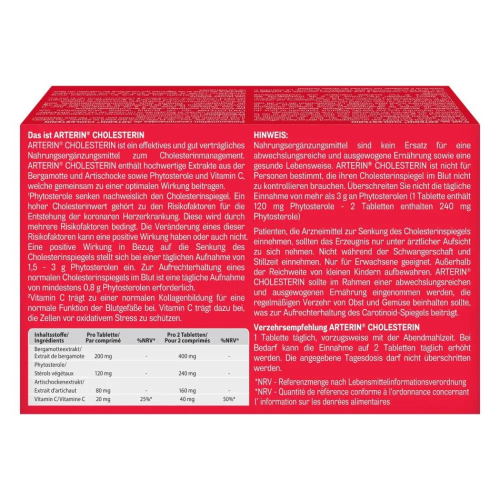 ARTERIN® Cholesterin Tabletten> Online