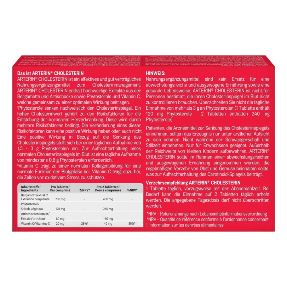 Arterin® Cholesterin Tabletten| Best