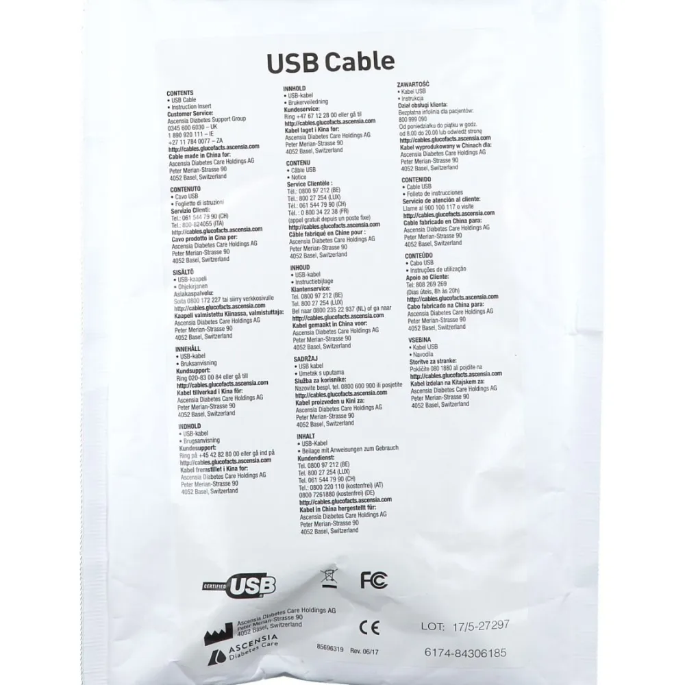 Ascensia® USB-Kabel für medizinische Geräte| Hot