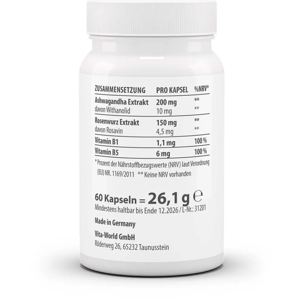 Ashwagandha Rosenwurz Komplex| New