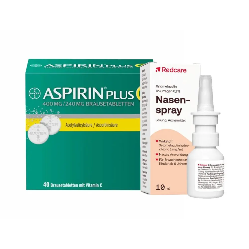 ® plus C Brausetabletten + Redcare Xylo 0,1 % Nasenspray>Aspirin New