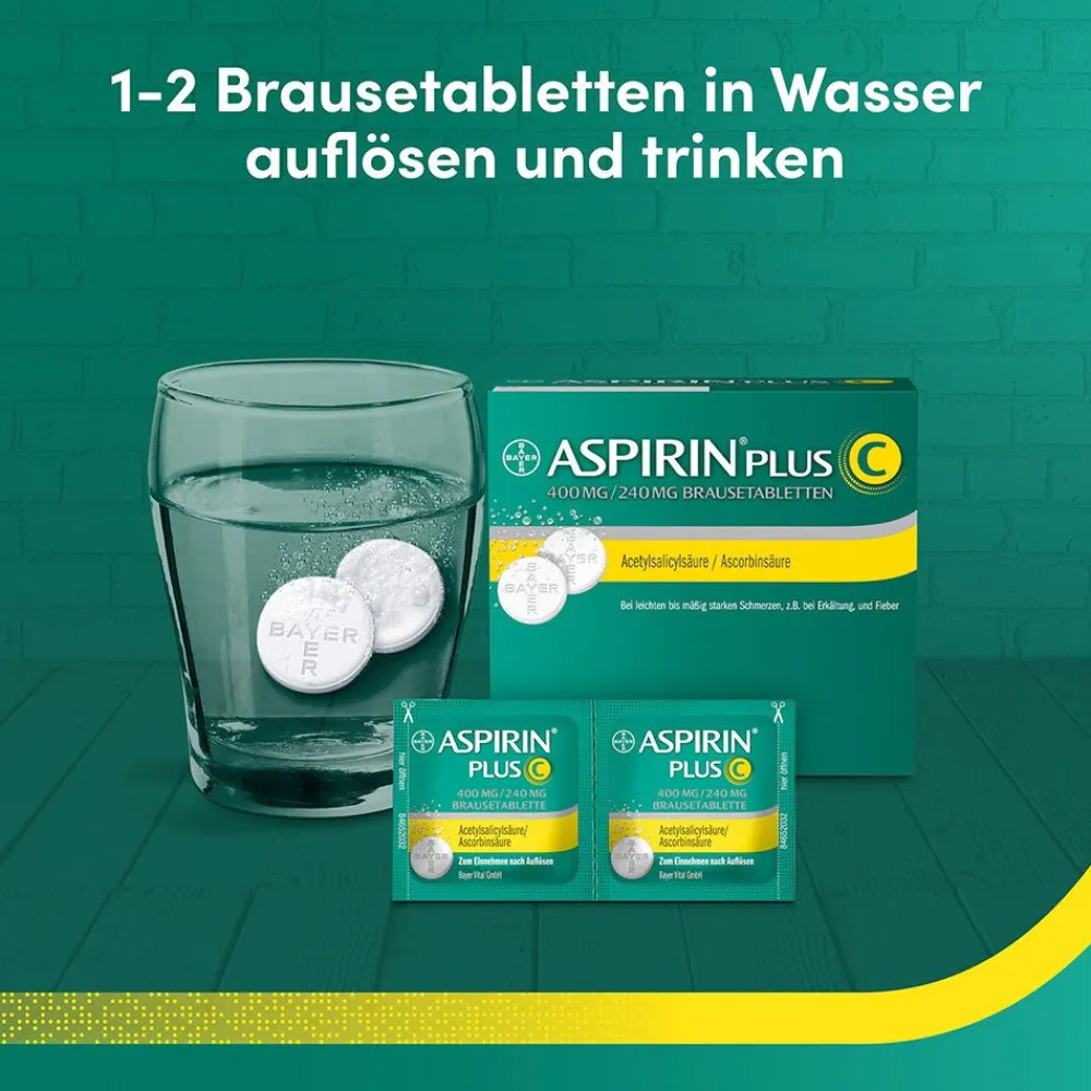 Plus C Brausetabletten – sprudelnd schnell bei ersten Erkältungsanzeichen>Aspirin New