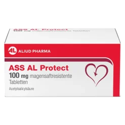 ASS AL Protect 100 mg magensaftresistente Tabletten bei erhöhtem Herzinfarkt- und Schlaganfallrisiko>ASS 100 Discount