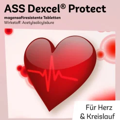 ASS Dexcel® Protect 75 mg, zur Vorbeugung von Herzinfarkt und Schlaganfall bei vorbelasteten Patienten|ASS 75 Clearance