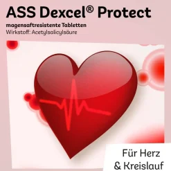 ASS Dexcel® Protect 75 mg, zur Vorbeugung von Herzinfarkt und Schlaganfall bei vorbelasteten Patienten|ASS 75 Clearance