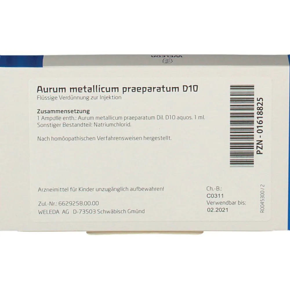 Aurum Metallicum Praeparatum D10>WELEDA Aurum Hot