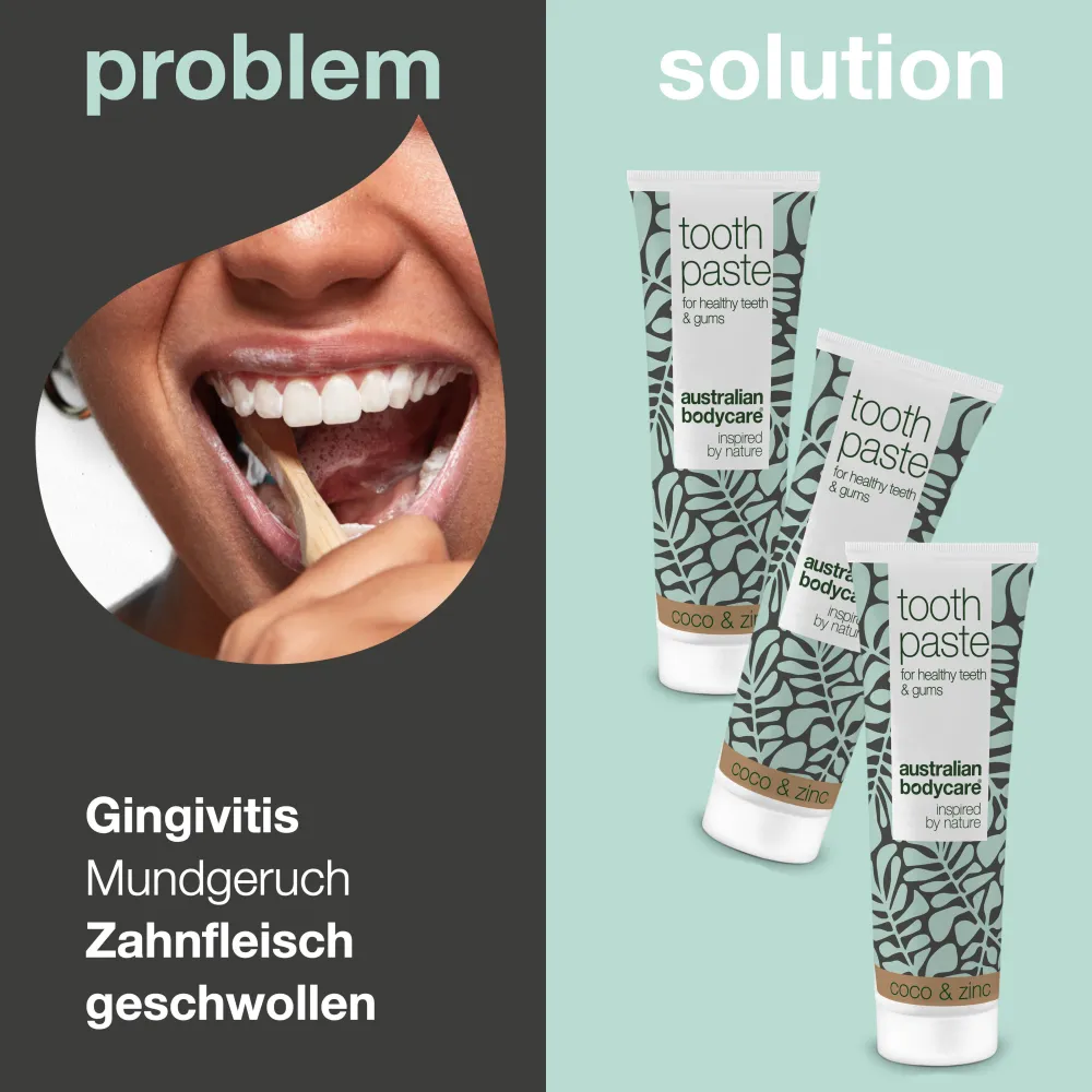 Zahnpasta mit Teebaumöl, Kokosnuss & Zink>Australian Bodycare