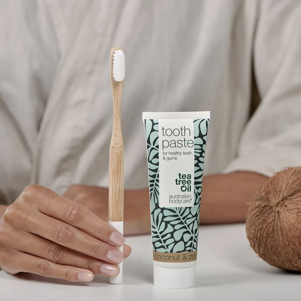 Zahnpasta mit Teebaumöl, Kokosnuss & Zink>Australian Bodycare