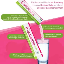 D-Mannose Plus 2000 mg Stick+Niacin zur Erhaltung normaler Schleimhäute|Avitale Sale