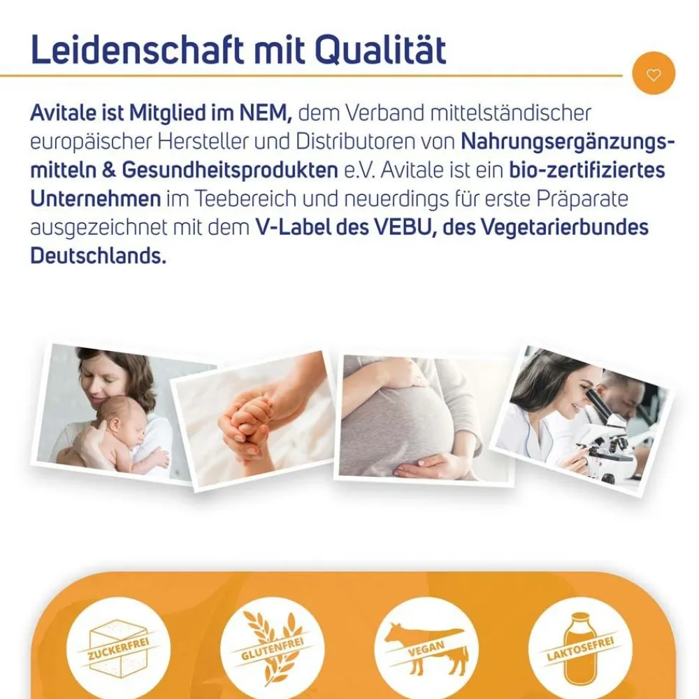 Folsäure 400 Plus Jod+Vitamin B12 ab 13. SSW bis zum Ende der Stillzeit>Avitale Best