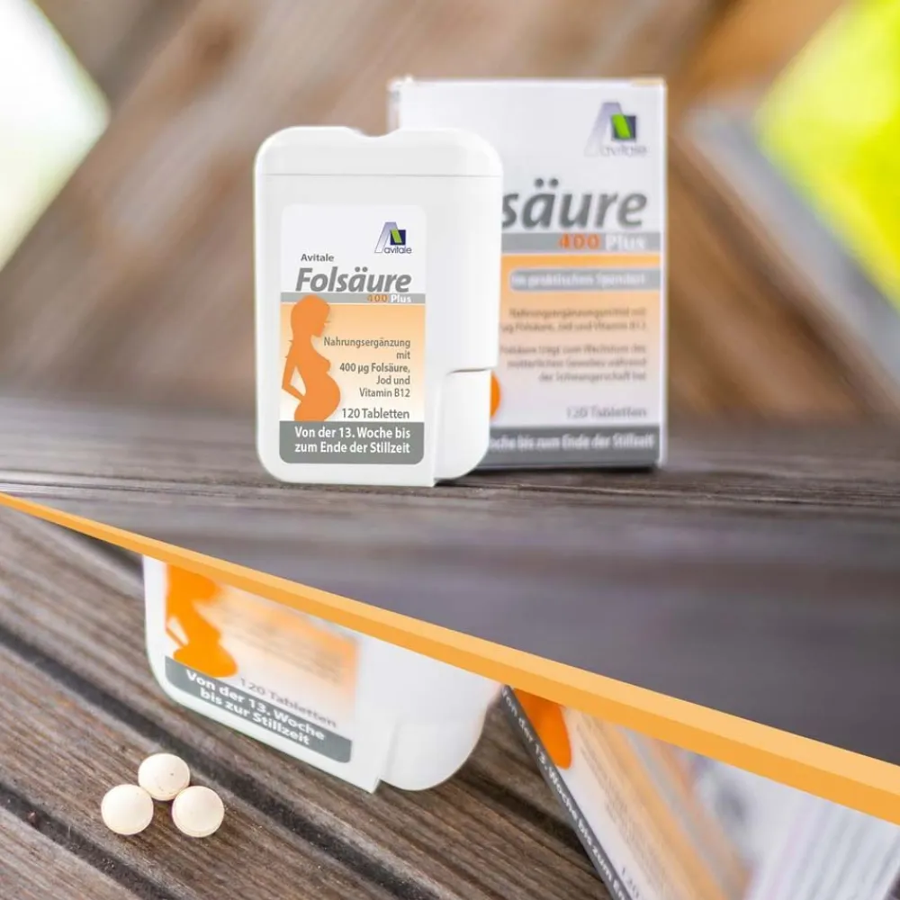 Folsäure 400 Plus Jod+Vitamin B12 ab 13. SSW bis zum Ende der Stillzeit>Avitale Best