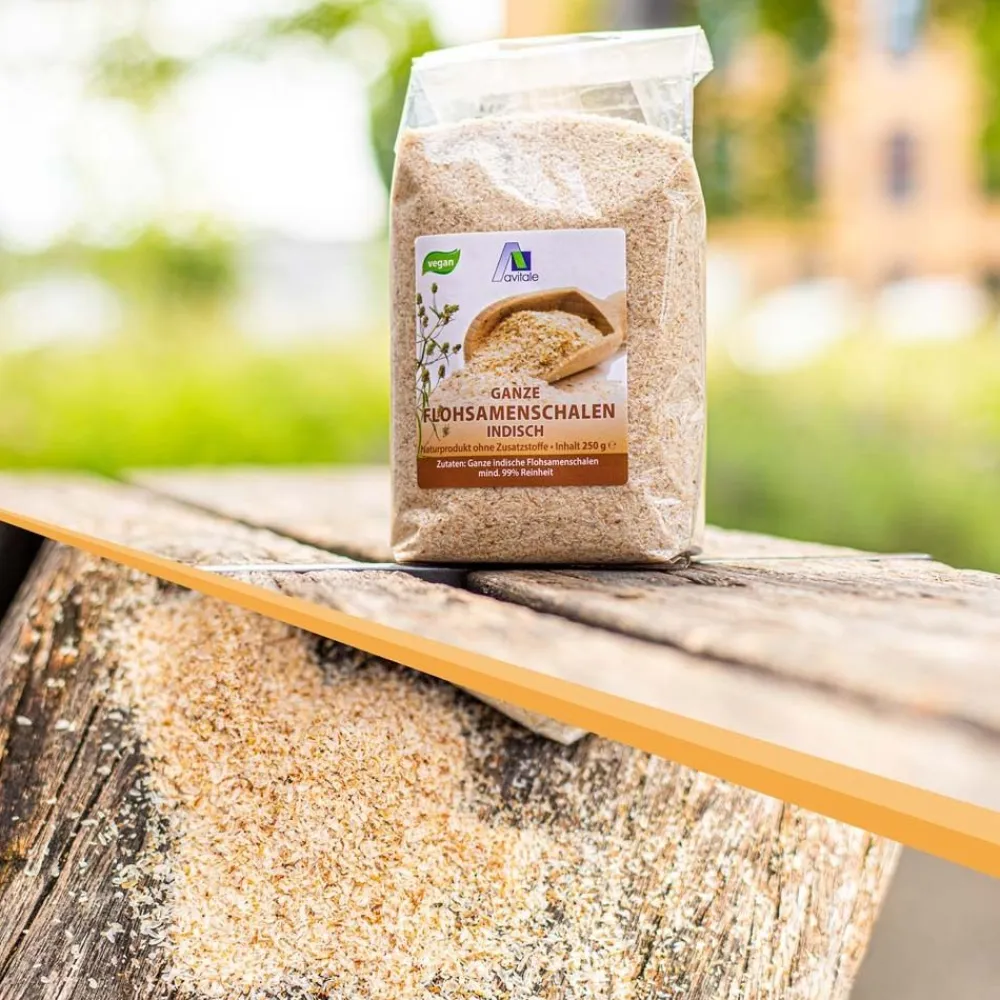 Ganze Flohsamenschalen aus Indien-99% Rein, Naturprodukt ohne Zusätze>Avitale Online