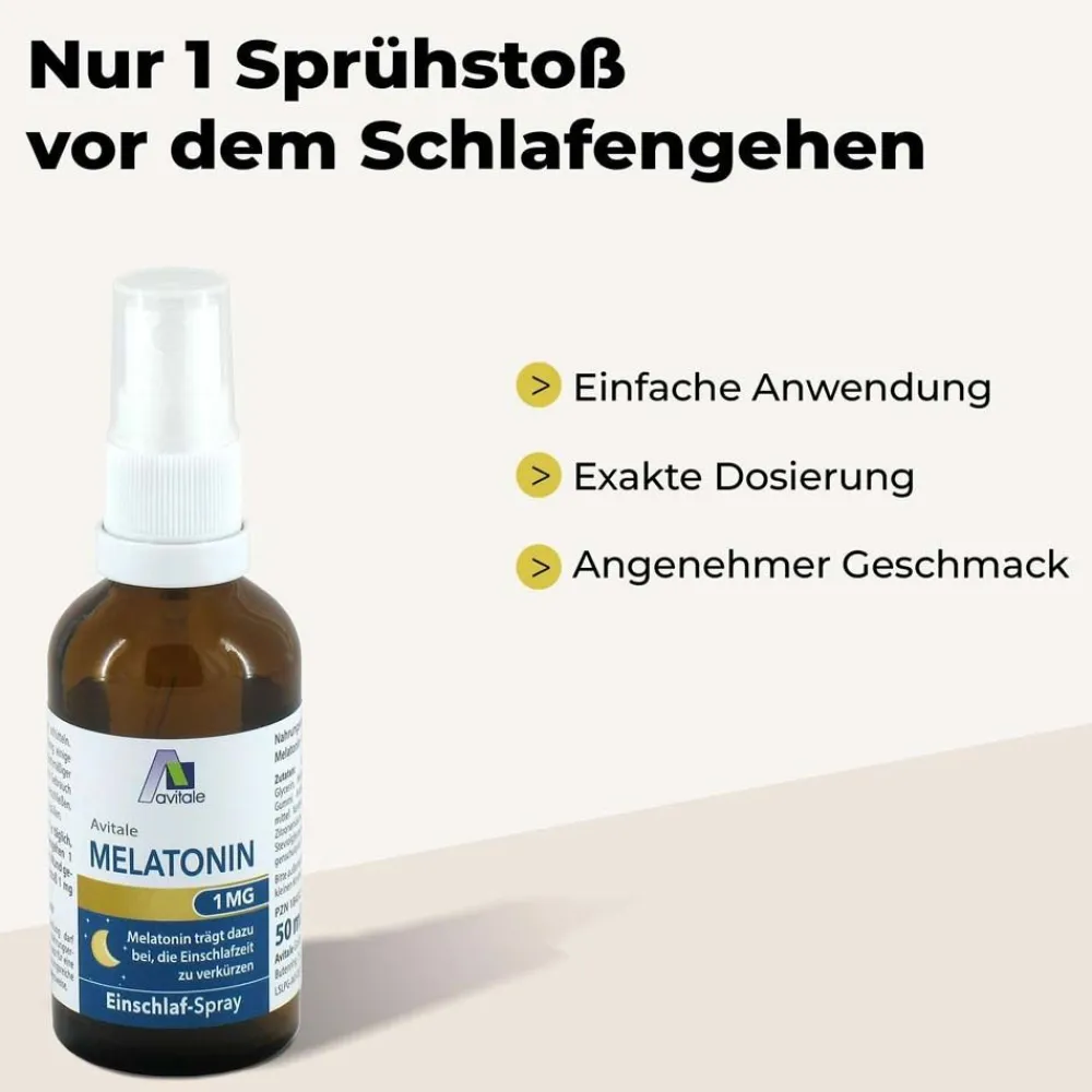 Melatonin 1 mg Einschlaf-Spray verkürzt die Einschlafzeit-1x sprühen!>Avitale Sale