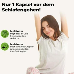 Melatonin 1 mg plus Passionsblume und Baldrian Einschlaf-Kapseln><noscript><img width=