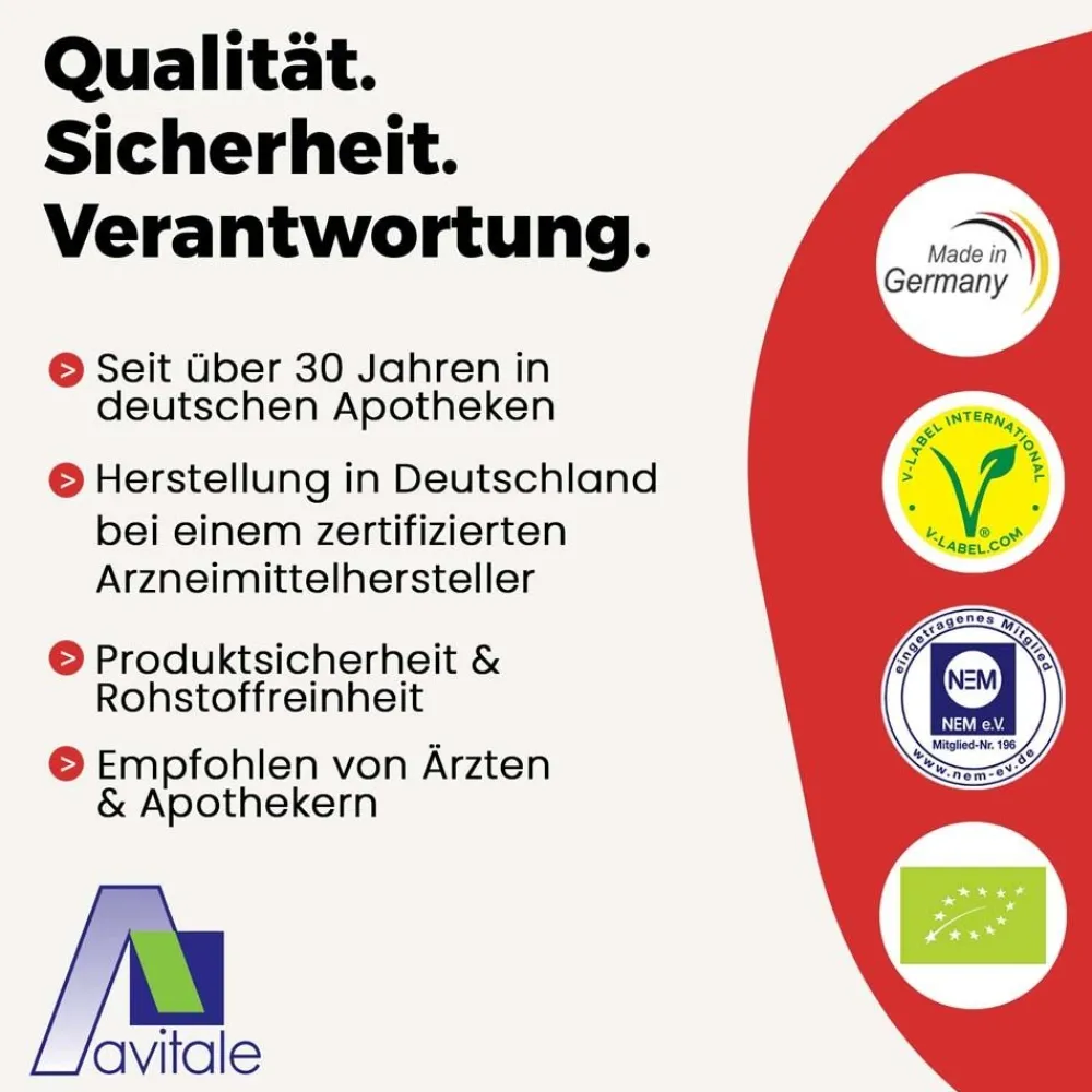 ProEnzym-Magensaftresistente Enzym-Tabletten, hergestellt in Deutschland>Avitale