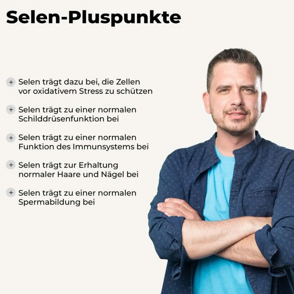 Selen 200 µg - Unterstützung für Zellschutz, Schilddrüse & Immunsystem|Avitale Hot