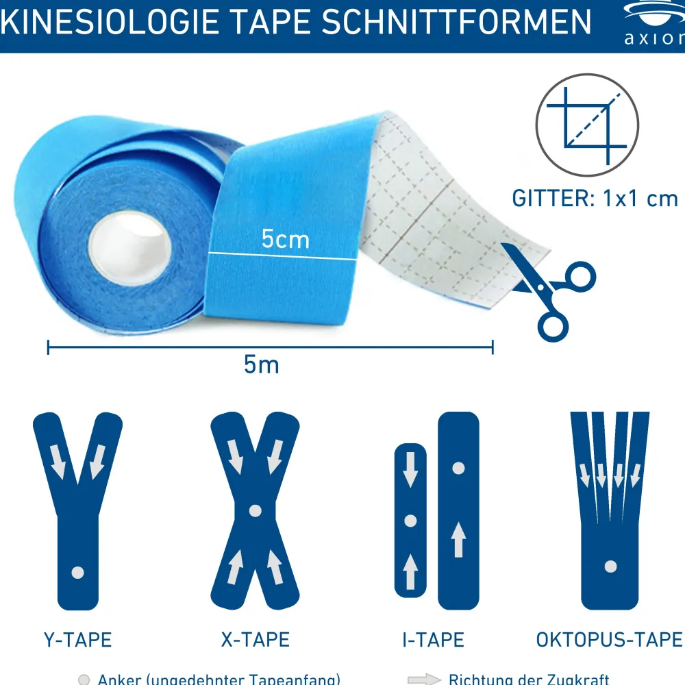 ® Kinesiologie Tape BEIGE – 500 x 5 cm Kinesiotape - Medizinprodukt>axion Online