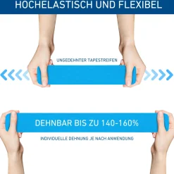 ® Kinesiologie Tape BLAU – 500 x 5 cm - Medizinprodukt><noscript><img width=