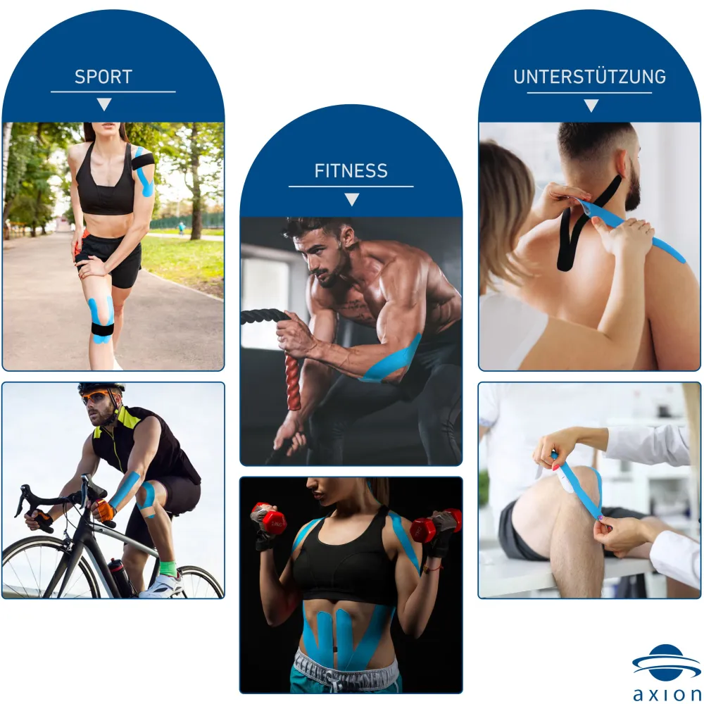 ® Kinesiologie Tape BLAU – 500 x 5 cm - Medizinprodukt>axion Online