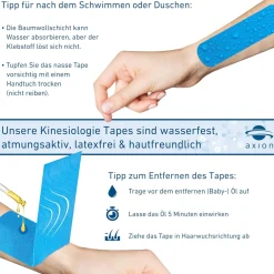 ® Kinesiologie Tape schwarz - blau - Kinesiotape - Medizinprodukt|axion Online