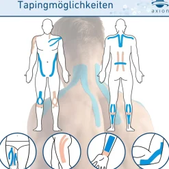 ® Kinesiologie Tape schwarz - blau - Kinesiotape - Medizinprodukt|axion Online