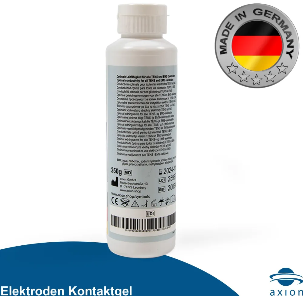 ® Kontaktgel für EKG, EEG und TENS EMS Elektroden - MEDIZINPRODUKT|axion New