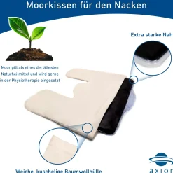 ® Moorkissen + Baumwollhülle für den Nacken mit Naturmoor-Füllung - Wärmekissen|axion Outlet