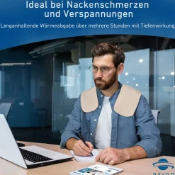 ® Moorkissen + Baumwollhülle für den Nacken mit Naturmoor-Füllung - Wärmekissen|axion Outlet