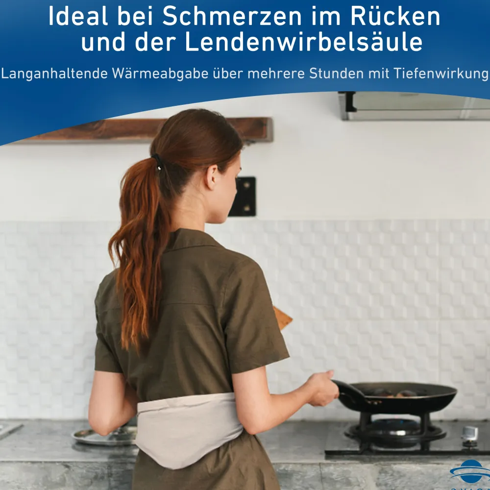 ® Moorkissen + Baumwollhülle für die Lendenwirbel mit Naturmoor-Füllung - Wärmekissen|axion Hot