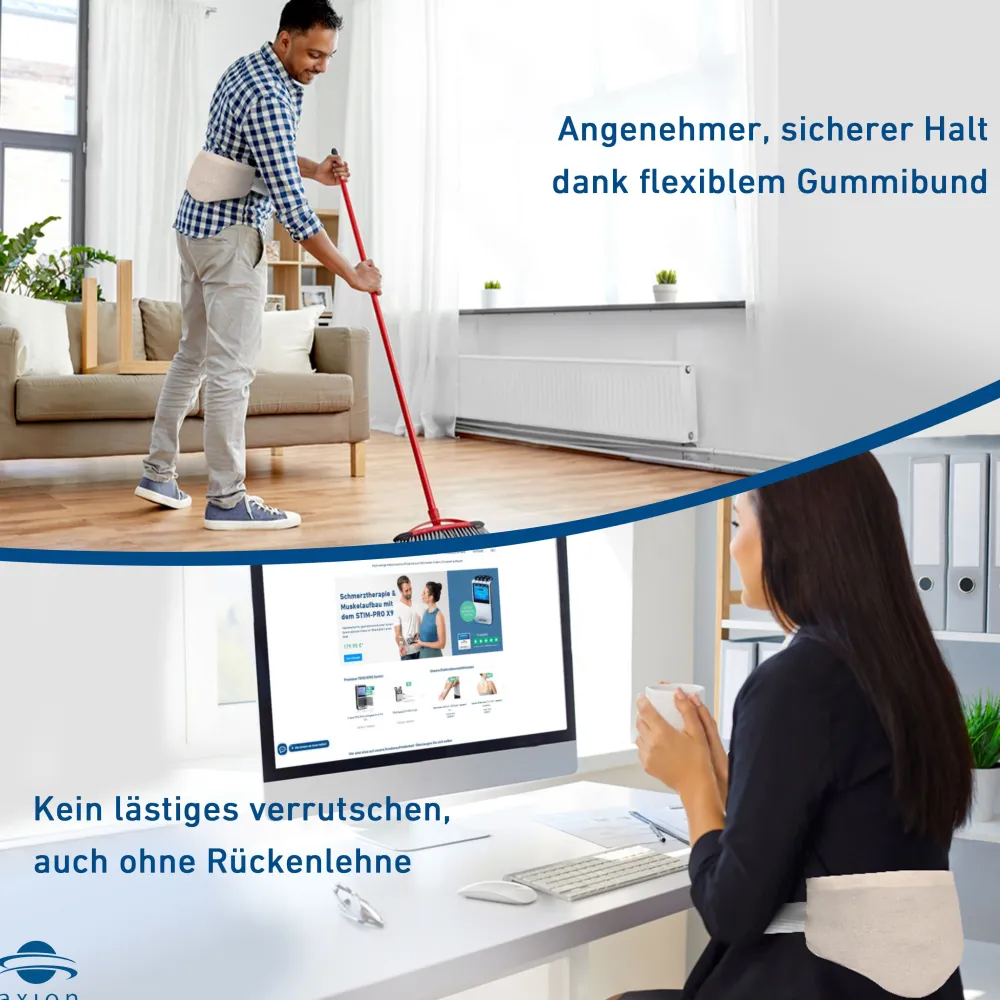 ® Moorkissen + Baumwollhülle für die Lendenwirbel mit Naturmoor-Füllung - Wärmekissen|axion Hot