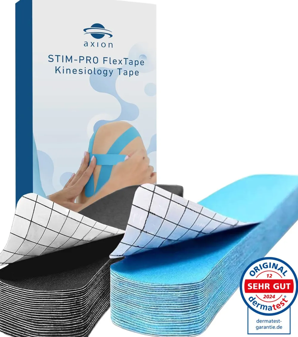 ® Precut Kinesiologie Tape - schwarz - blau - Medizinprodukt|axion Sale