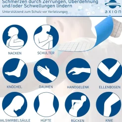 ® Precut Kinesiologie Tape - schwarz - blau - Medizinprodukt|axion Sale