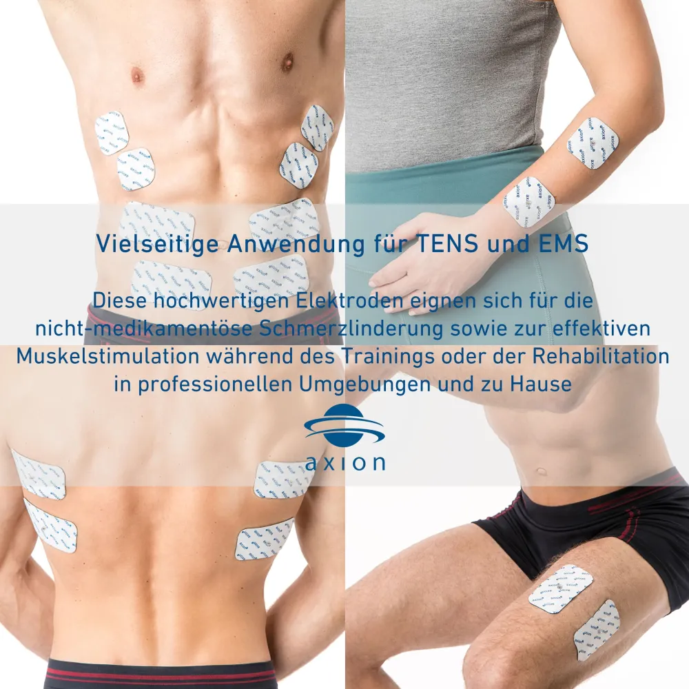 axion® selbstklebende Elektrodenpads 5x5 und 10x5 cm – passend zu Sanitas, , etc.>beurer Best