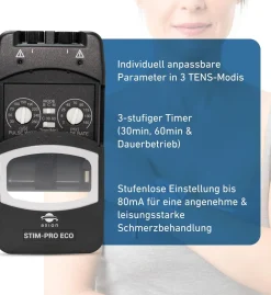 ® STIM-PRO ECO TENS-Gerät zur Schmerztherapie - MEDIZINPRODUKT>axion Discount