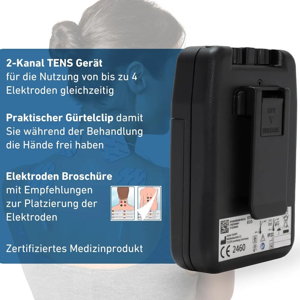® STIM-PRO ECO TENS-Gerät zur Schmerztherapie - MEDIZINPRODUKT>axion Discount