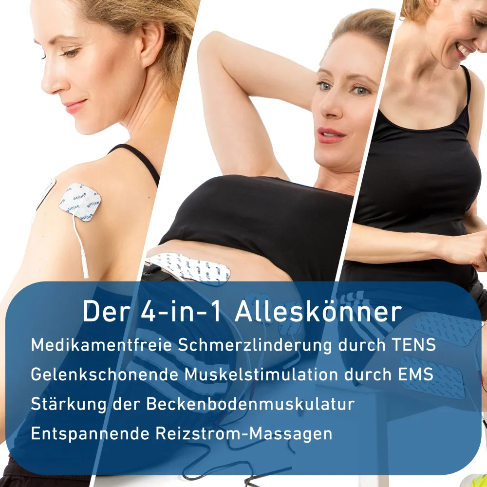 ® STIM-PRO X9B 4-Kanal Akku TENS EMS Gerät - MEDIZINPRODUKT>axion Outlet