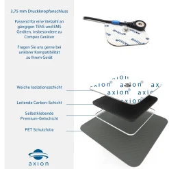 ® TENS EMS Elektroden 5x5cm passend für Compex Muskelstimulatoren|axion Outlet