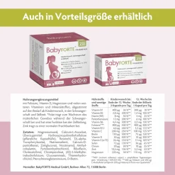 Folsäure Plus OHNE JOD | vegan | Vitamine ab Kinderwunsch bis Stillzeit|BabyFORTE Hot