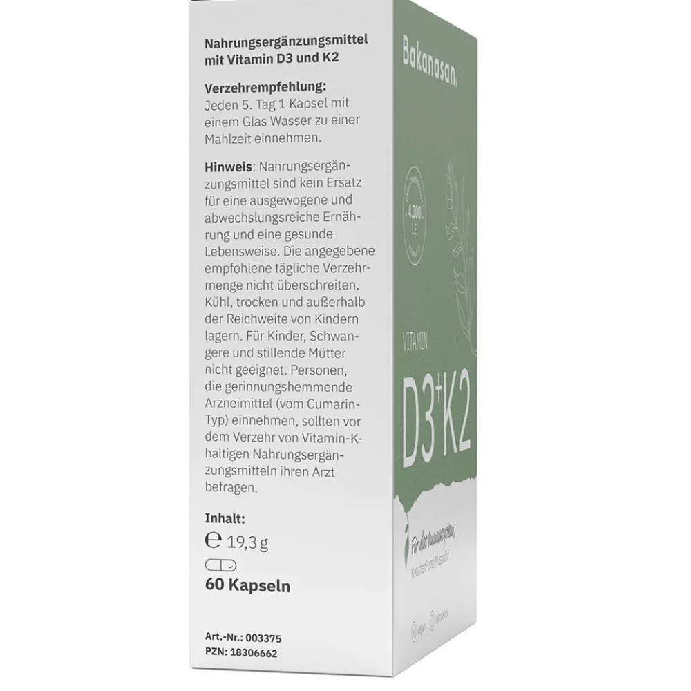 Bakanasan® Vitamin D3 + K2 4.000 I.E.> Best