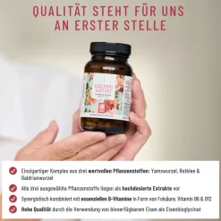 Baldrian Eisen Vitamin B9 B12 Yamswurzel Komplex 90 vegane Kapseln Wechselwunder ®><noscript><img width=